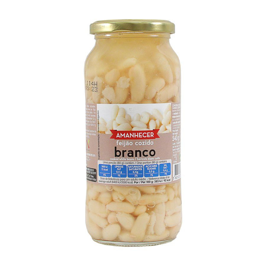 FEIJÃO BRANCO AMANHECER FRASCO 540GR