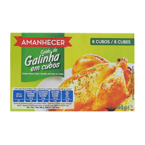 CALDOS AMANHECER GALINHA 8 CUBOS (80GR)