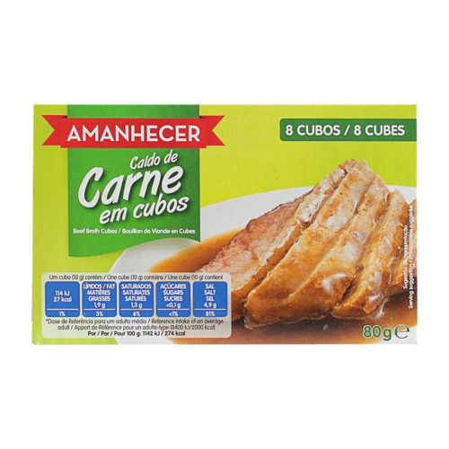 CALDOS AMANHECER CARNE 8 CUBOS (80GR)
