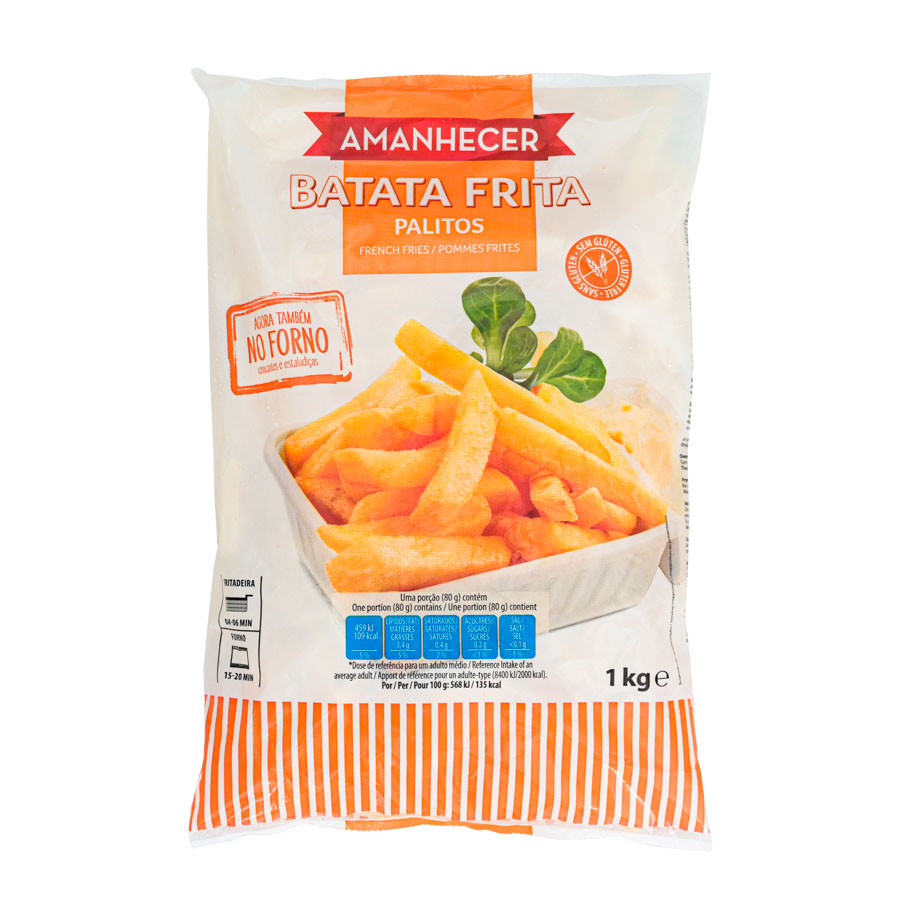 BATATA PALITOS 7/7 AMANHECER PRE FRITA 1KG