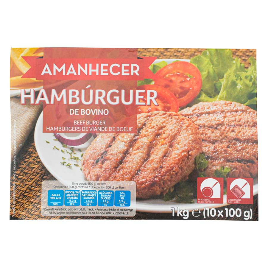 HAMBURGUERS DE VACA AMANHECER 10X100GR