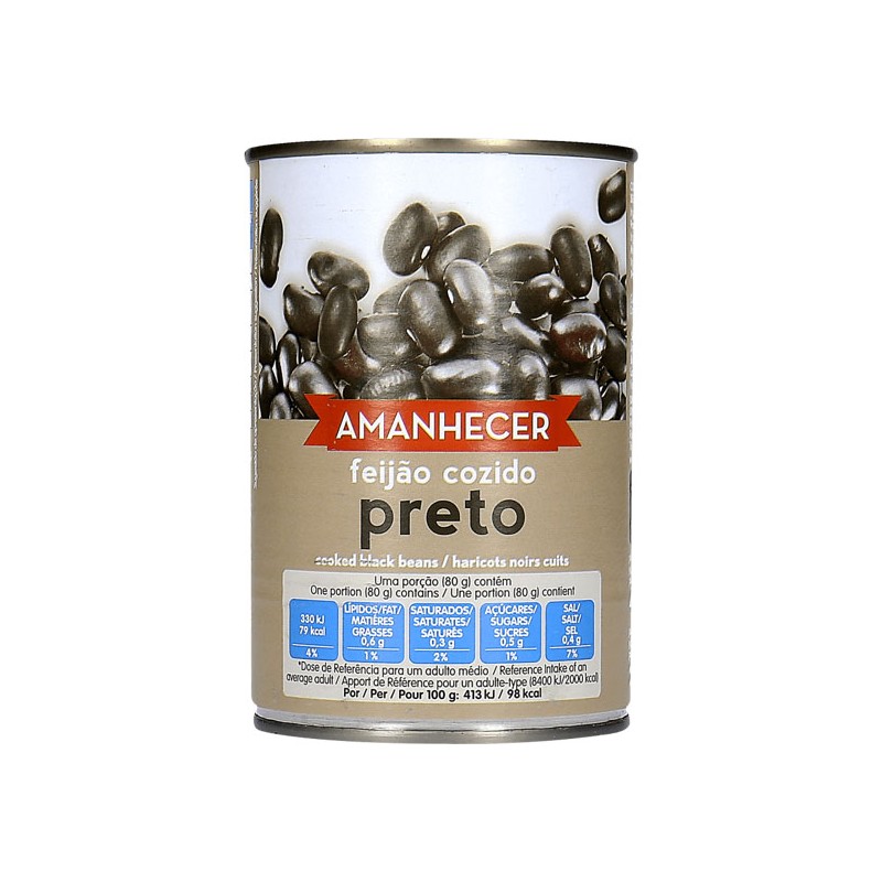 FEIJÃO PRETO AMANHECER 420GR LATA
