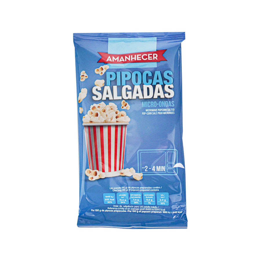 PIPOCAS SALGADAS P/ MICROONDAS AMANHECER 90GR
