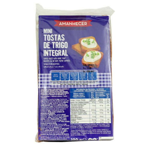 TOSTAS MINI INTEGRAL AMANHECER 120GR