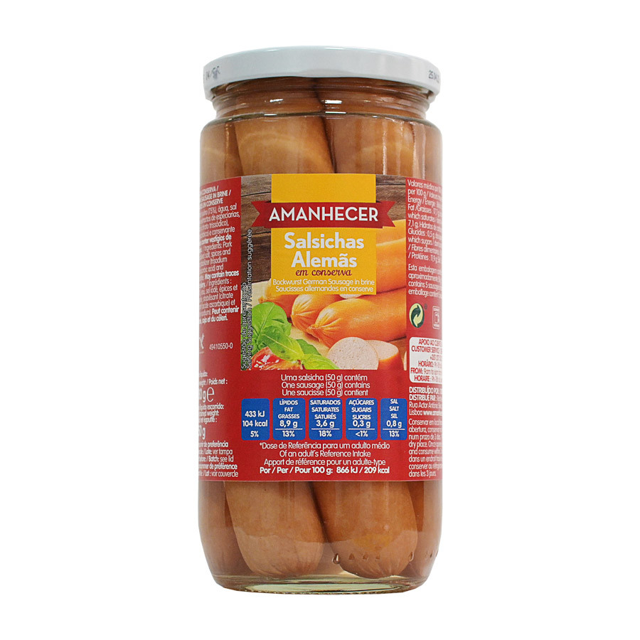 SALSICHA ALEMÃ N5 AMANHECER 250GR