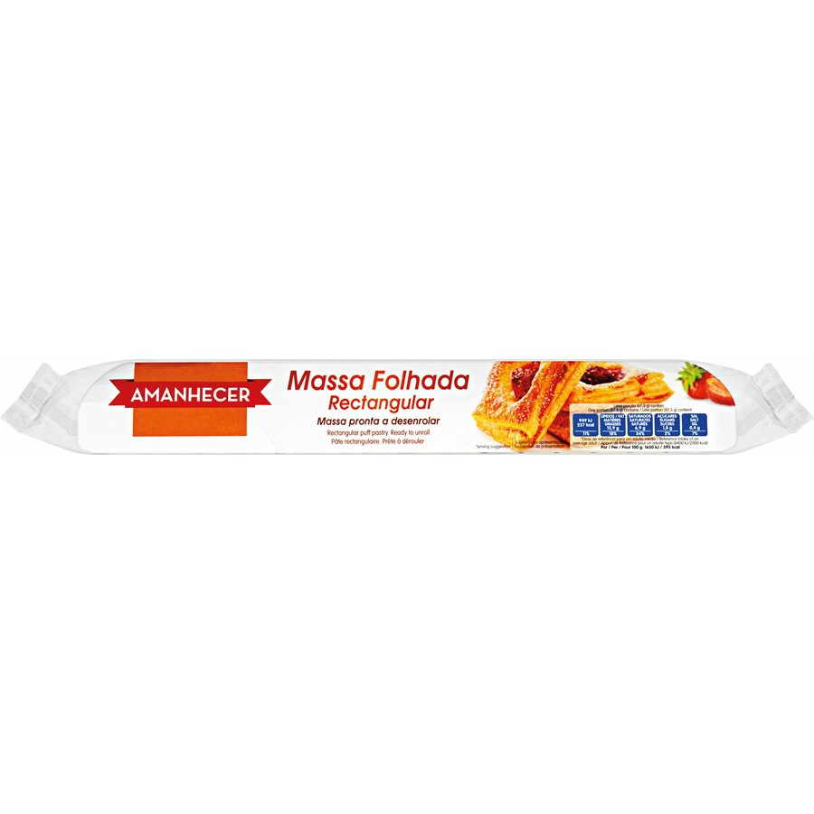 MASSA FOLHADA AMANHECER RETANGULAR 230GR