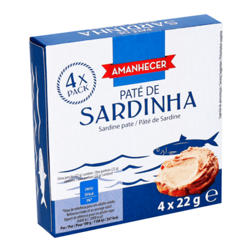 PATE SARDINHA AMANHECER 4X22GR