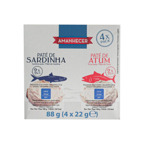 PATÉ SARDINHA + ATUM AMANHECER 4X22GR