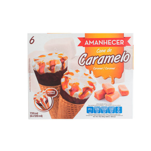 GELADO CONE CARAMELO AMANHECER 6X120ML