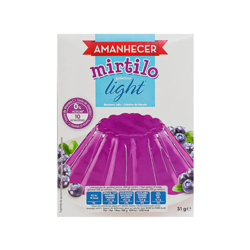 GELATINA AMANHECER LIGHT MIRTILO 31GR