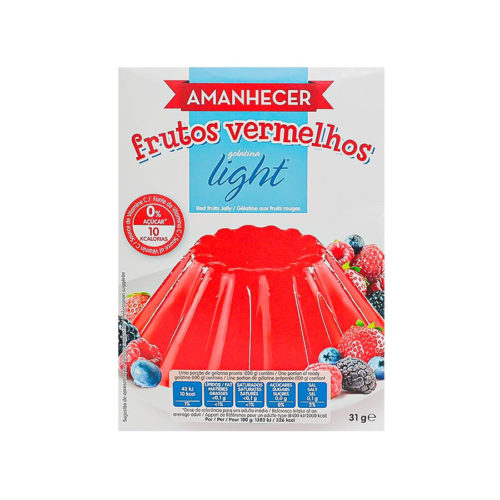 GELATINA AMANHECER LIGHT FRUTOS VERMELHOS 31GR