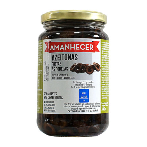 AZEITONA PRETA OXIDADA RODELAS AMANHECER 165GR
