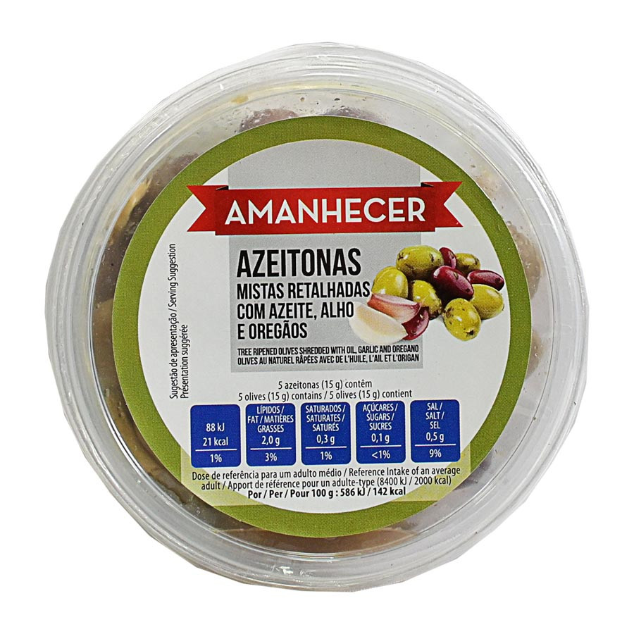 AZEITONA MISTAS ALHO/OREGAOS AMANHECER 150GR