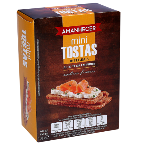 TOSTAS MINI INTEGRAL AMANHECER EXTRA FINA 100GR