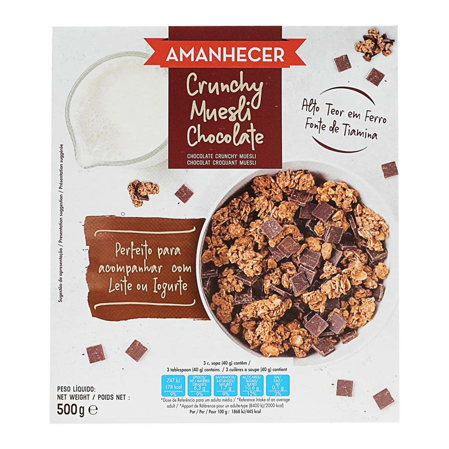 CEREAL AMANHECER MUESLI CHOC 500GR