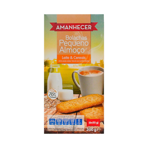 BOLACHAS MATINAIS LEITE&CEREAIS AMANHECER 300GR