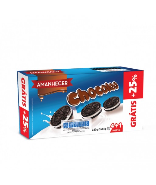 BOLACHA CHOCOLEO AMANHECER 220GR (5X44G)