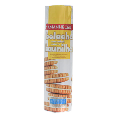 BOLACHAS C/ RECHEIO BAUNILHA AMANHECER 500GR