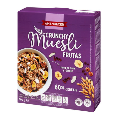 CEREAIS CRUNCHY MUESLI FRUTAS AMANHECER 500GR