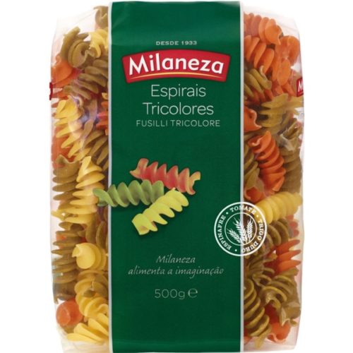 MASSA MILANEZA ESPIRAL TRICOLOR FUSILI 500GR