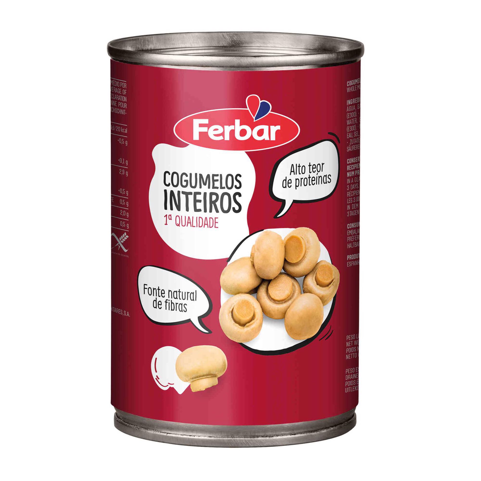 COGUMELOS INTEIROS FERBAR 290GR