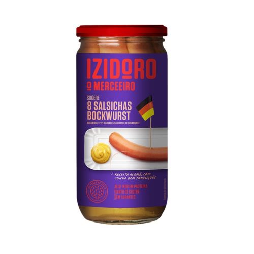 SALSICHAS IZIDORO BOCKWURST FRASCO 8UN