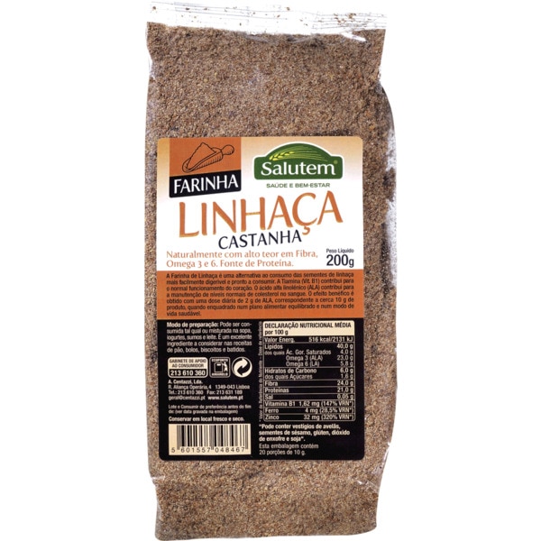 FARINHA LINHAÇA CASTANHA SALUTEM 200GR