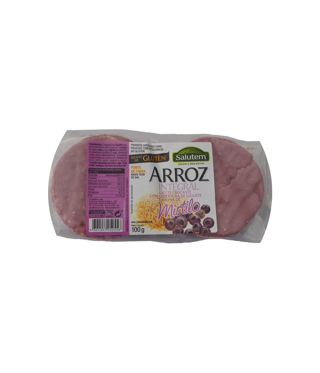 BOL GAL ARROZ MIRTILO SALUTEM 100GR