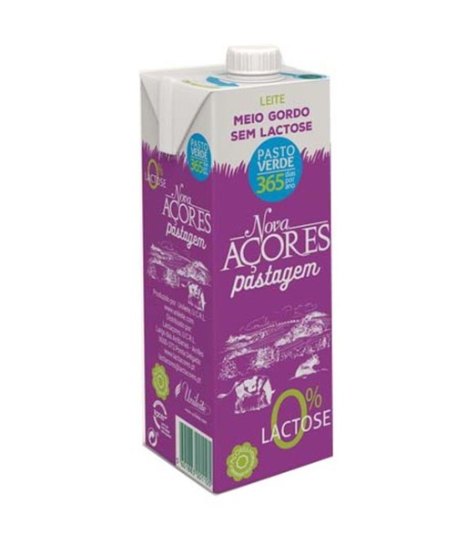 LEITE MEIO GORDO NOVA AÇORES 0% LACTOSE 1L