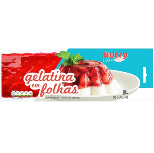 GELATINA EM FOLHAS ENCARNADAS NUTRY 8G