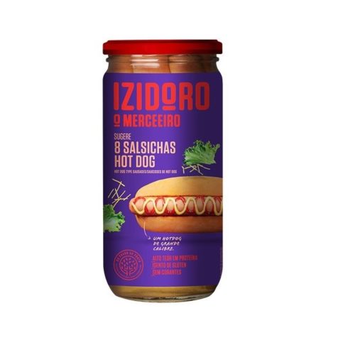 SALSICHA HOT DOG IZIDORO 8UN FRASCO 455GR