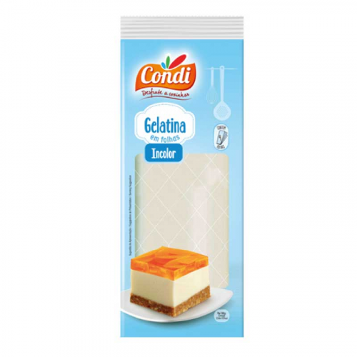 GELATINA FOLHAS INCOLOR CONDI 8GR