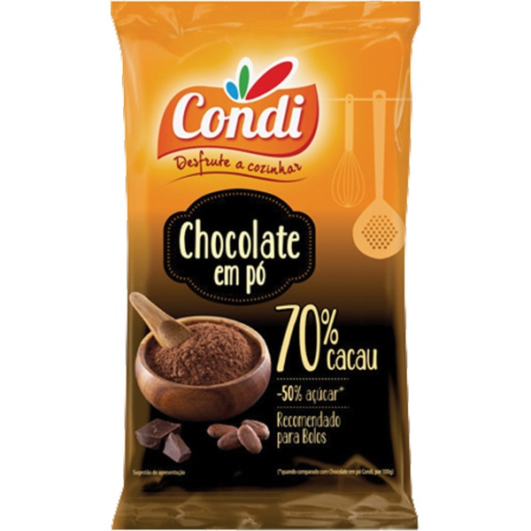 CHOCOLATE PÓ 70%CACAU CONDI 75GR