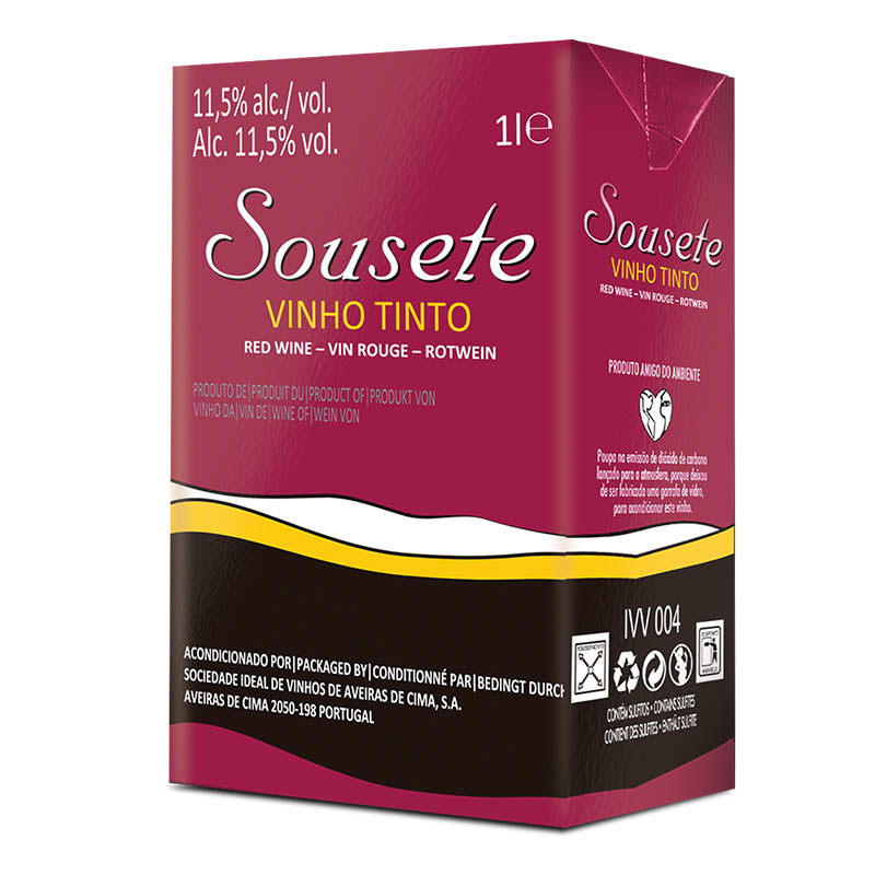 VINHO TINTO SOUSETE 1L TETRA PACK