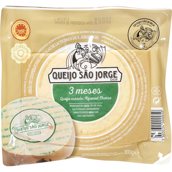QUEIJO S JORGE DOP 3M FAT 300GR