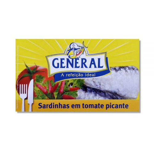 SARDINHA TOMATE PICANTE GENERAL 125GR