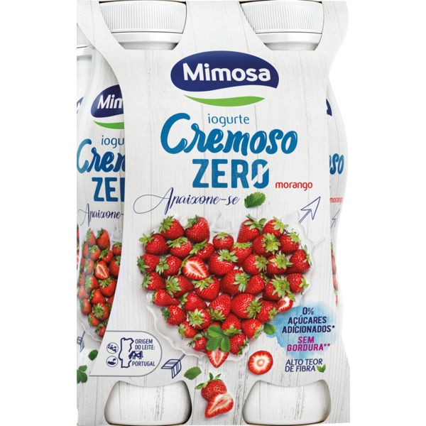 IOG LIQ MIMOSA CREMOSO 0% MORANGO 4X156ML