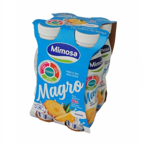 IOGURTE LIQUIDO MIMOSA MAGRO ANANAS 4X151ML