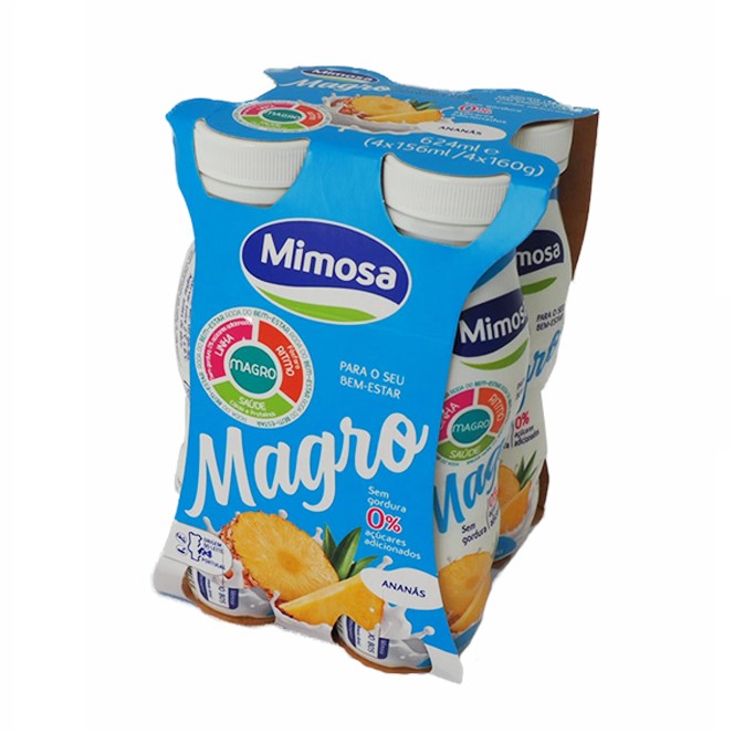 IOGURTE LIQUIDO MIMOSA MAGRO ANANAS 4X151ML