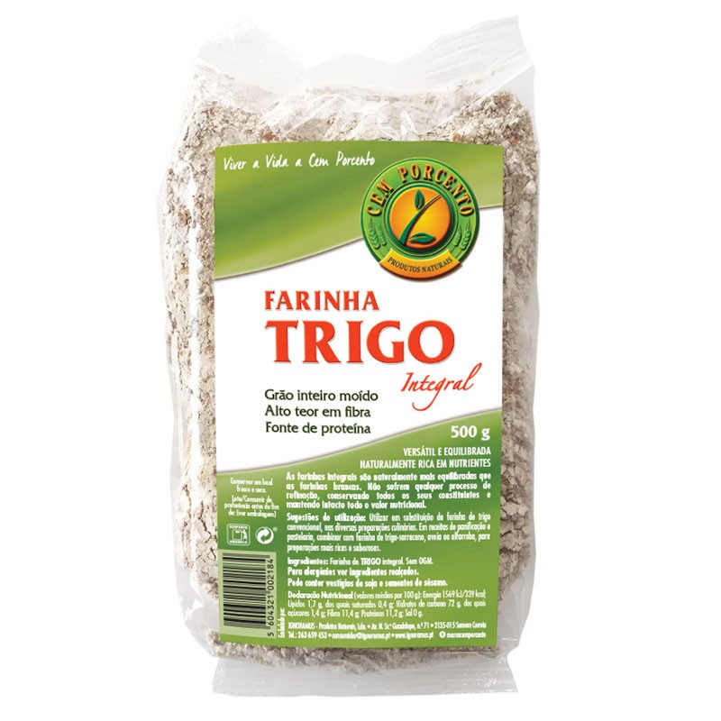 FARINHA TRIGO INTEGRAL CEM PORCENTO 500G