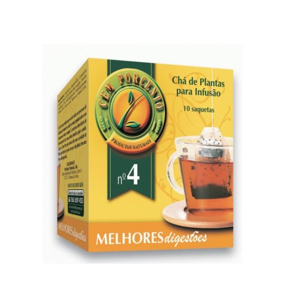CHÁ Nº4 MELHORES DIGESTÕES CEM PORCENTO