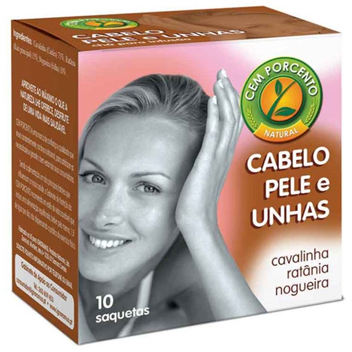 CHÁ INFUSÃO CABELO UNHAS CEM PORCENTO