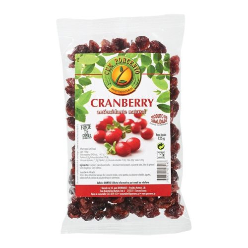 BAGAS CRANBERRY CEM PORCENTO 125GR