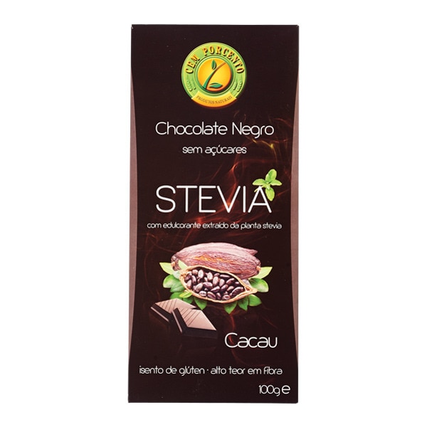 CHOC STEVIA CEM PORCENTO CACAU 100GR