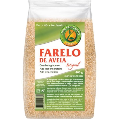 FARELO AVEIA PACOTE CEM PORCENTO 400GR