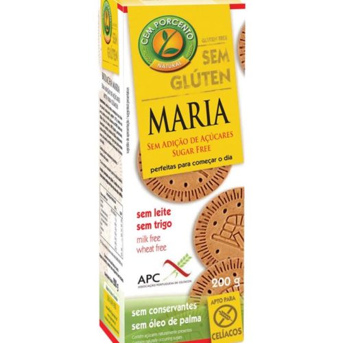 BOL MARIA S/AÇUCAR S/GLUTEN CEM PORCENTO
