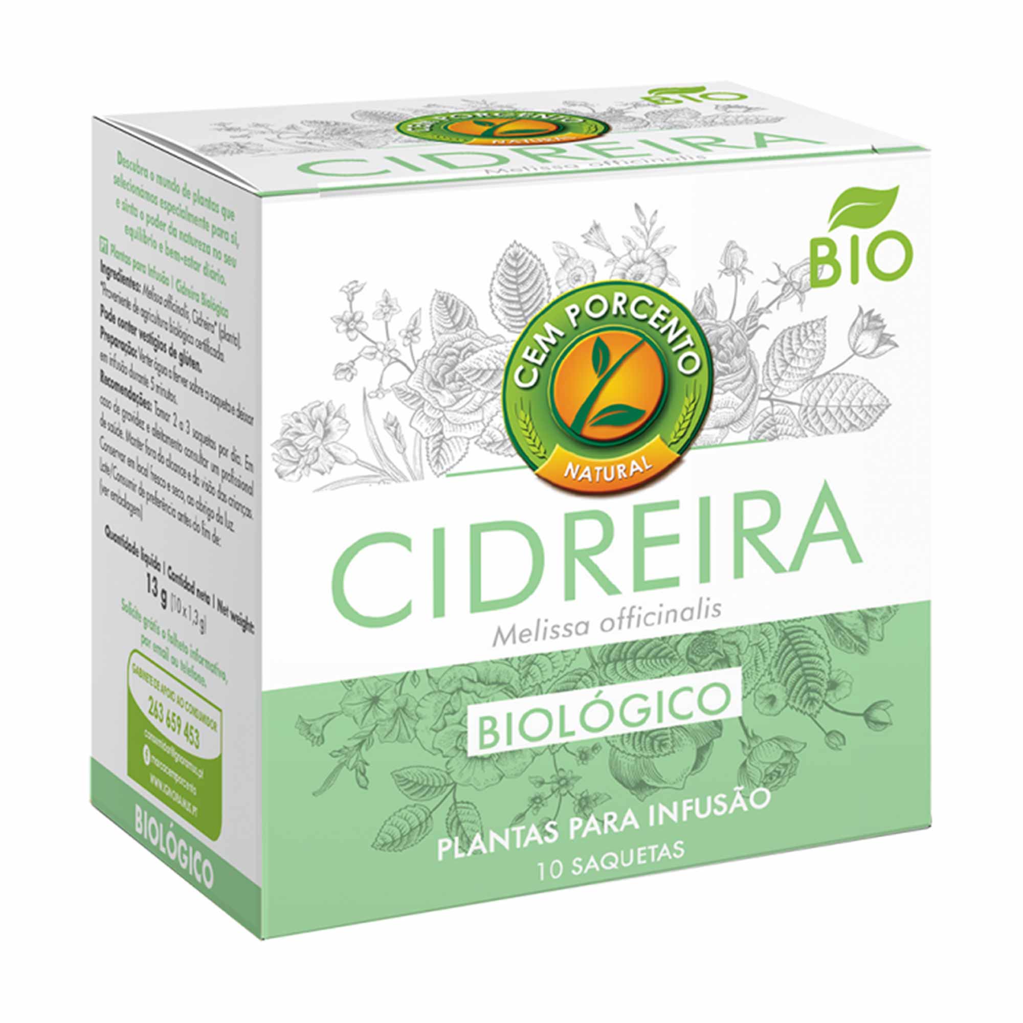 CHÁ CIDREIRA INFUSÃO BIO CEM PORCENTO