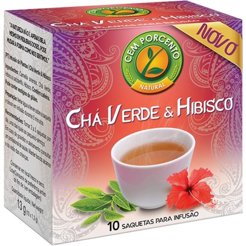 CHA INF VERDE HIBISCO CEM PORCENTO 10SAQ