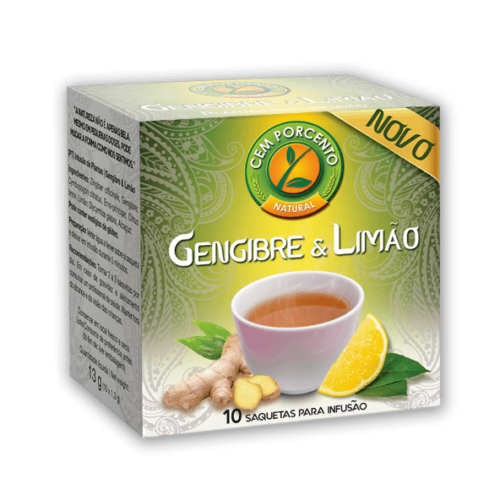 CHÁ GENGIBRE LIMÃO INFUSÃO CEM PORCENTO