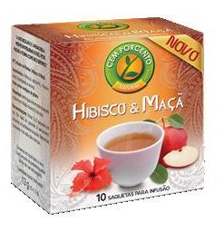 CHA INF HIBISCO MAÇÃ CEM PORCENTO 10SAQ